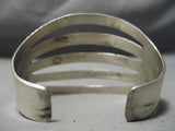Dramatic Vintage Navajo Sterling Silver Bracelet Native American Old-Nativo Arts