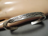 Important Sunny Reeves Vintage Native American Navajo Sterling Silver Twist Bracelet-Nativo Arts