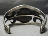 Important Vintage Native American Navajo Mary Morgan Turquoise Sterling Silver Bracelet Old-Nativo Arts