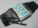 Tremendous Vintage Native American Navajo Sleeping Turquoise Sterling Silver Ketoh Bracelet-Nativo Arts