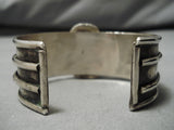 Quality Vintage Native American Navajo Spiderweb Turquoise Sterling Silver Bracelet Old-Nativo Arts