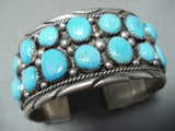 Fabulous Vintage Native American Navajo Turquoise Sterling Silver Bracelet-Nativo Arts