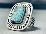 Best Vintage Native American Navajo Leo Nez Turquoise Sterling Silver Ring-Nativo Arts