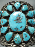 Museum Huge Vintage Native American Navajo Turquoise Sterling Silver Bracelet-Nativo Arts