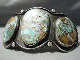Statement Vintage Native American Navajo Royston Turquoise Sterling Silver Bracelet Old-Nativo Arts