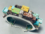 The Craziest Southwestern Sterling Silver Inlay Pueblo Bracelet-Nativo Arts