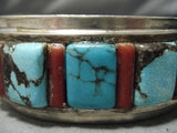 Museum Quality Vintage Native American Navajo Blue Diamond Turquoise Sterling Silver Bracelet-Nativo Arts