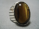 Amazing Native American Sterling Silver Tiger's Eye Ring-Nativo Arts