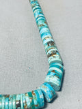 Native American Traditional Vintage Santo Domingo Turquoise Sterling Silver Necklace-Nativo Arts