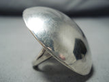 Distinctive Navajo Native American Sterling Silver Dome Ring-Nativo Arts