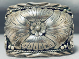 One Of The Best Ever Vintage Native American Navajo Leaf Sterling Silver Bracelet-Nativo Arts