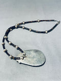 Opulent Vintage Native American Navajo Royston Turquoise Sterling Silver Heishi Necklace Old-Nativo Arts