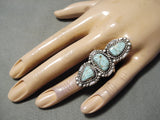 One Of The Best Vintage Native American Navajo Dry Creek Turquoise Sterling Silver Ring-Nativo Arts