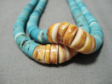 Rare Earlier Vintage Native American Navajo Blue Gem Turquoise Jacla Pendant Old-Nativo Arts