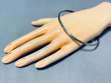 Fabulous Vintage Native American Navajo Sterling Silver Large Bangle Bracelet-Nativo Arts