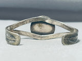 Impressive Vintage Native American Navajo Pilot Mountain Turquoise Sterling Silver Bracelet-Nativo Arts
