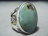 Marvelous Native American Navajo Royston Turquoise Sterling Silver Ring-Nativo Arts