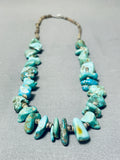 Astonishing Vintage Native American Navajo Kingman Royston Turquoise Chunks Necklace-Nativo Arts