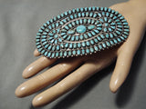 Best Vintage Native American Navajo Larry Moses Begay Turquoise Sterling Silver Hair Barrette-Nativo Arts