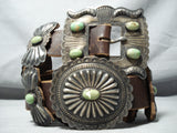 Huge Vintage Native American Navajo Royston Turquoise Sterling Silver Concho Belt Old-Nativo Arts