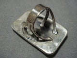 Native American Important Francisco Gomez Lapis Sterling Silver Huge Ring Old-Nativo Arts