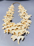 Native American Best Vintage Authentic Santo Domingo Hand Carved Horse Fetish Necklace-Nativo Arts