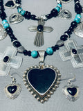 One Of Most Beautiful Vintage Southwestern Turquoise Sterling Silver Necklace-Nativo Arts