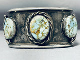 164 Gram Museum Vintage Native American Navajo Royston Turquoise Sterling Silver Bracelet-Nativo Arts