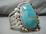 Quality Ray Nez Vintage Native American Navajo Royston Turquoise Sterling Silver Bracelet-Nativo Arts