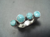 Advanced Workmanship Vintage Native American Navajo Careico Lake Turquoise Sterling Silver Ring-Nativo Arts