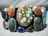 World Of Stones Vintage Native American Navajo #8 Turquoise Sterling Silver Bracelet-Nativo Arts