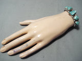 Incredible Vintage Native American Navajo Royston Turquoise Sterling Silver Nugget Bracelet-Nativo Arts