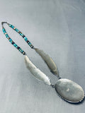 Singer Family Incredible Vintage Native American Navajo Sterling Silver Turquoise Necklace-Nativo Arts