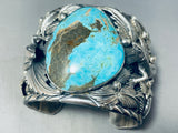 230 Grams Monster Native American Turquoise Sterling Silver Lizard Bracelet-Nativo Arts