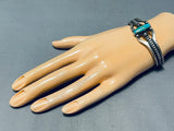 Marvelous Vintage Native American Navajo Royston Turquoise Sterling Silver Bracelet Signed-Nativo Arts