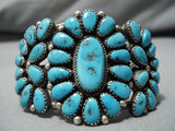 Marvelous Vintage Native American Navajo Blue Gem Turquoise Sterling Silver Native Bracelet-Nativo Arts