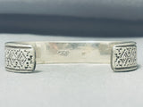 60+ Gram Highly Detailed Native American Navajo Sterling Silver Bracelet-Nativo Arts