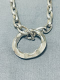 Important Ray Adakai Vintage Native American Navajo Sterling Silver Ring Necklace-Nativo Arts