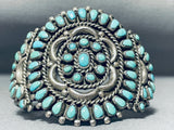 Authentic Vintage Native American Navajo Turquoise Ceremony Sterling Silver Bracelet-Nativo Arts