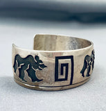 Ross Scott Native American Navajo Sterling Silver Bear Bracelet-Nativo Arts