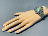 Native American Rare Vintage Santo Domingo Gigantic Royston Turquoise Sterling Silver Bracelet-Nativo Arts