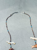 Amazing Vintage Santo Domingo Turquoise Heishi Sterling Silver Necklace-Nativo Arts
