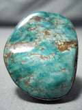 One Of The Largest Vintage Native American Navajo Royston Turquoise Sterling Silver Ring-Nativo Arts