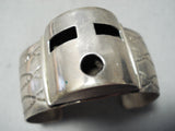 Best Vintage Native American Navajo Alex Sanchez Kachina Sterling Silver Bracelet-Nativo Arts