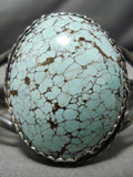 One Of The Best Vintage Native American Navajo #8 Turquoise Dome Sterling Silver Bracelet-Nativo Arts