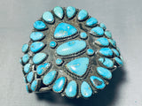One Of The Most Unique Ever Vintage Native American Navajo Turquoise Sterling Silver Bracelet-Nativo Arts