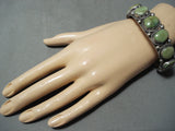 Signed Vintage Native American Navajo Royston Turquoise Sterling Silver Bracelet-Nativo Arts