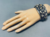 One Of The Best Ever Vintage Native American Navajo Desert Jasper Sterling Silver Bracelet-Nativo Arts