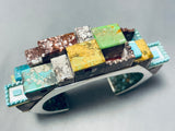 The Craziest Southwestern Sterling Silver Inlay Pueblo Bracelet-Nativo Arts