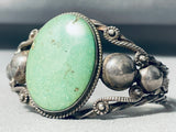 One Of Best Early Vintage Native American Navajo Cerrillos Turquoise Sterling Silver Bracelet-Nativo Arts